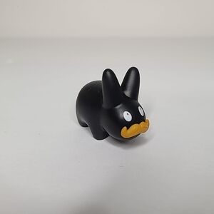 Kidrobot Kozik Happy Labbit Mini Figure Black Pride Mustache 1.5” Loose